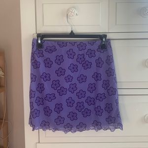 NWOT purple flower skirt